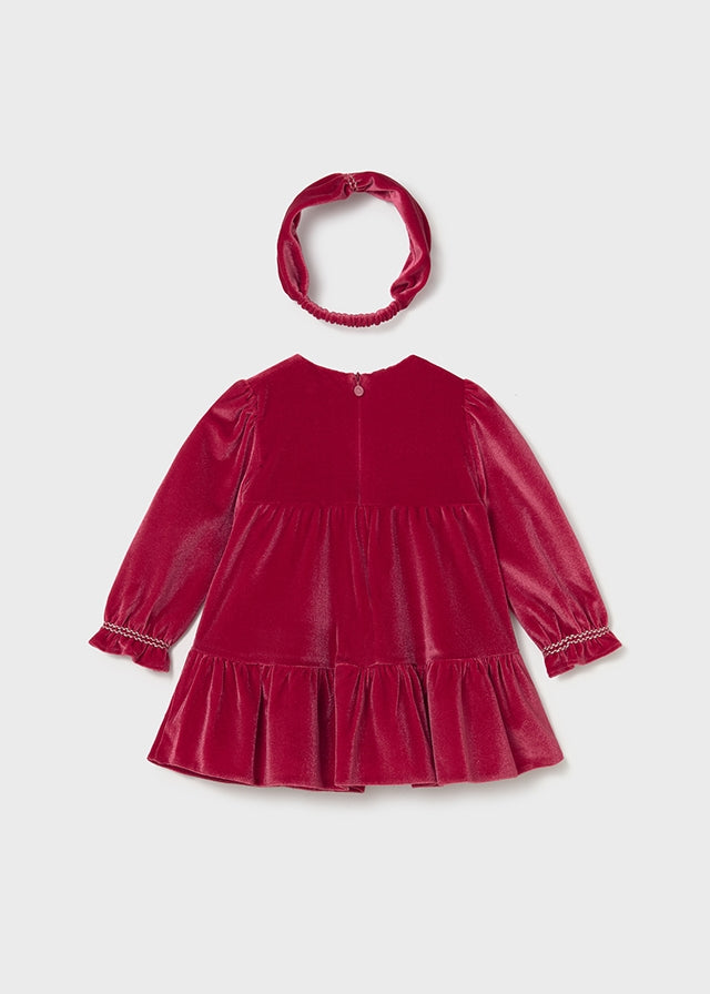 2 Piece Girls Velvet Dress & Headband The Plaid Giraffe 2 Piece Girls Velvet Dress & Headband The Plaid Giraffe