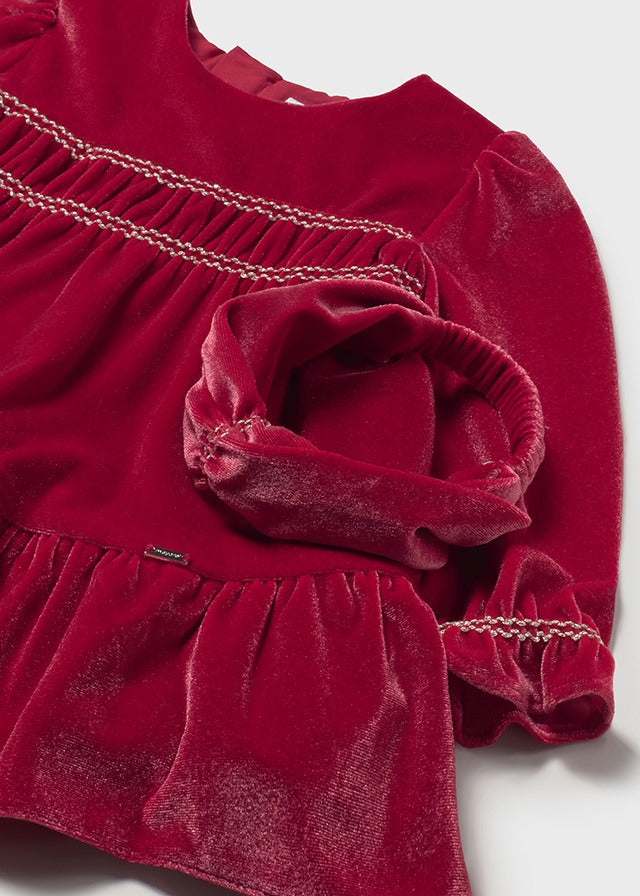 2 Piece Girls Velvet Dress & Headband – The Plaid Giraffe