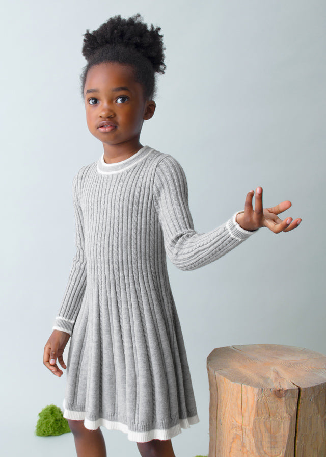 Girls Cable Knit Sweater Dress – The Plaid Giraffe