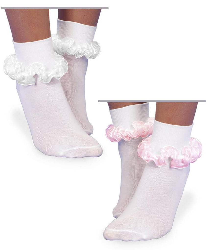 Jefferies Socks Girls Infants Toddlers Kids Tulle Satin Ruffle Anklet The Plaid Giraffe Childrens Boutique