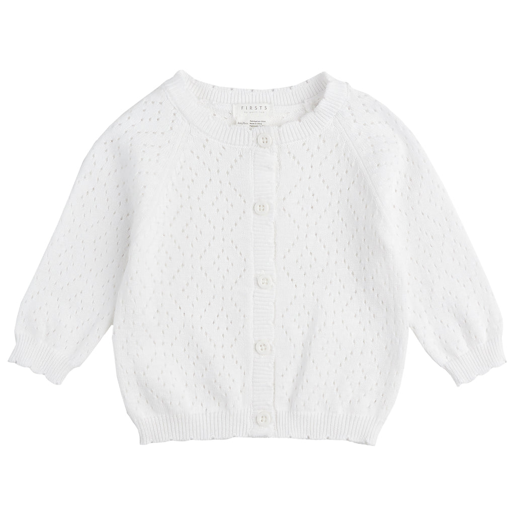 Petit Lem Girls Infants Cardigan Sweater Easter Holiday Special Occasion Organic Cotton 100% Organic Cotton The Plaid Giraffe Childrens Boutique