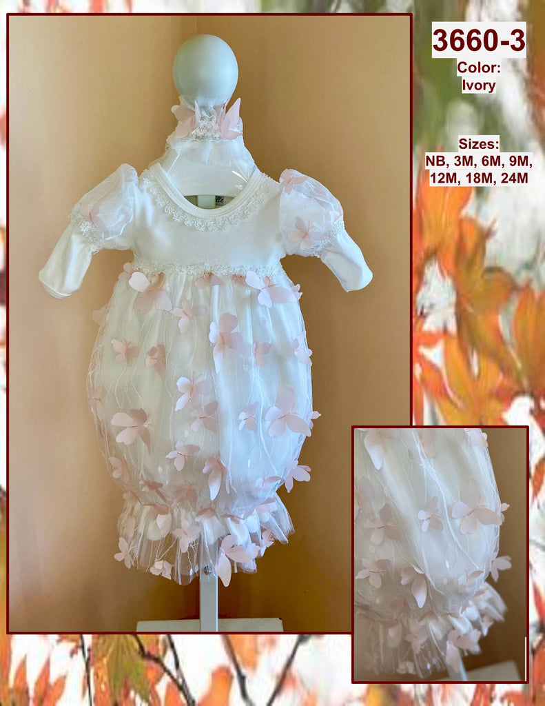 2 Piece Girls Butterfly Sack Gown