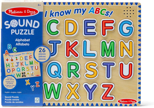 Melissa and Doug Boys Girls Toddlers Kids Toys Alphabet Sound Puzzle Learning Wooden The Plaid Giraffe Childrens Boutique
