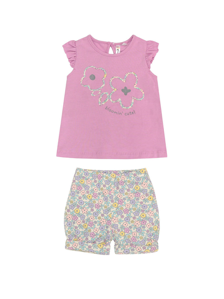 Minibamba Girls Boys Infants Toddlers Kids Juniors Top Short Bloomers Floral Flowers The Plaid Giraffe Children's Boutique