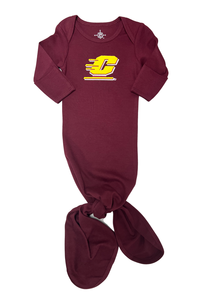 Unisex Central Michigan Knotted Gown