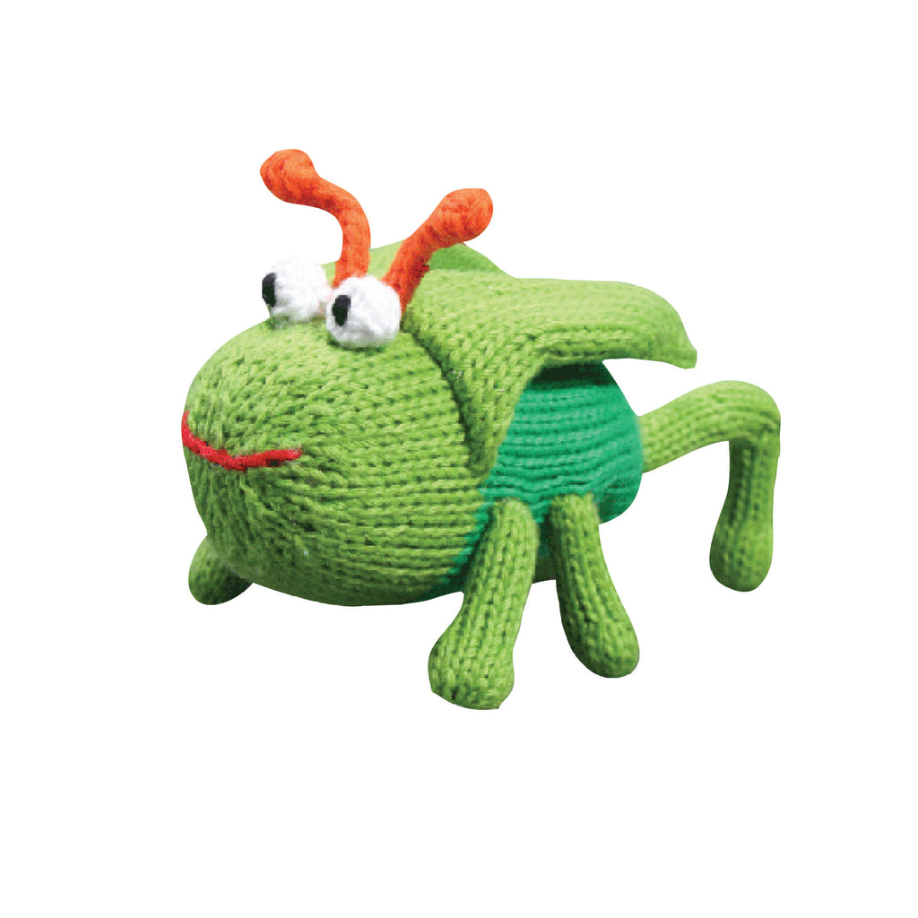 Zubels Rattle Grasshopper Knit The Plaid Giraffe Childrens Boutique