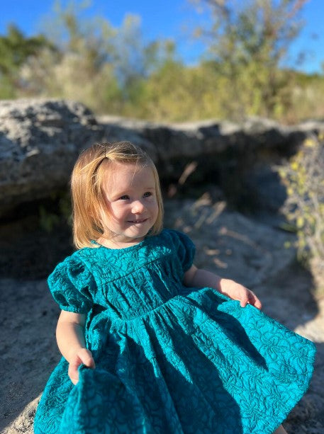 Girls S/S Embroidered Party Dress The Plaid Giraffe Girls S/S Embroidered Party Dress The Plaid Giraffe