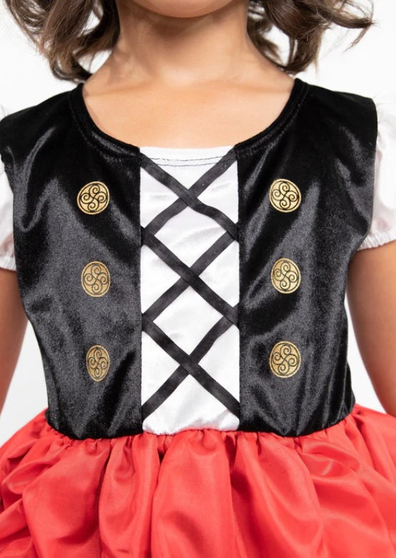 princess polly baby blue dress Viking Women's Black Corset Dress – Gothic Steampunk Pirate Costume