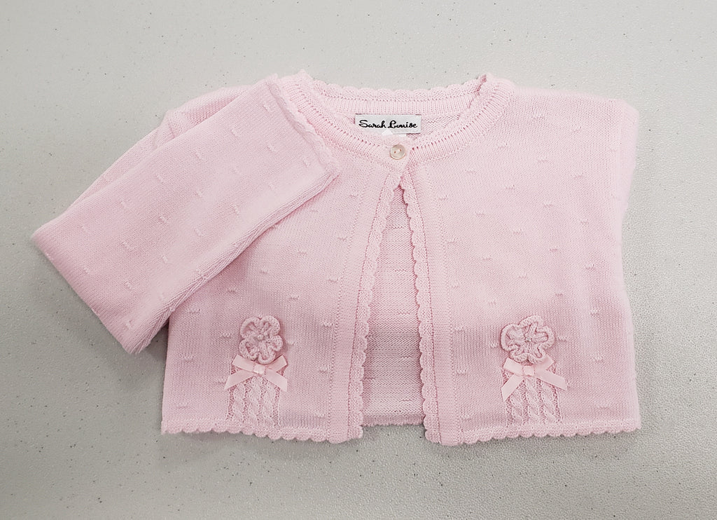 Sarah Louise Girls Infants Toddlers Sweater Cardigan Bolero Flowers The Plaid Giraffe Childrens Boutique