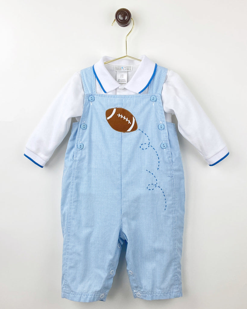 Petit Ami Boys Infants Polo Shirt Bibs Pants Football Sports The Plaid Giraffe Childrens Boutique