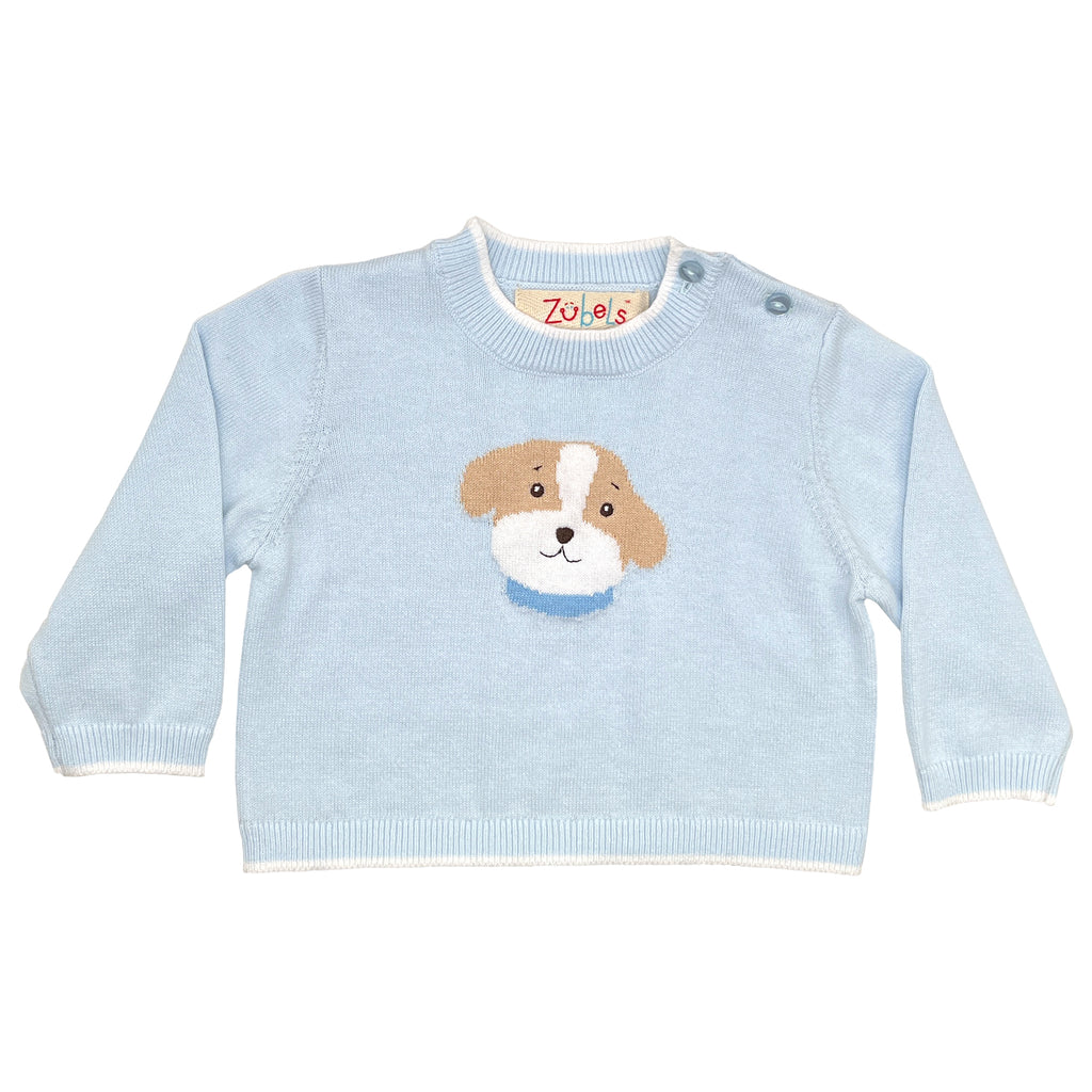 Zubels Boys Infants Toddlers Sweater Dogs Puppy The Plaid Giraffe Childrens Boutique