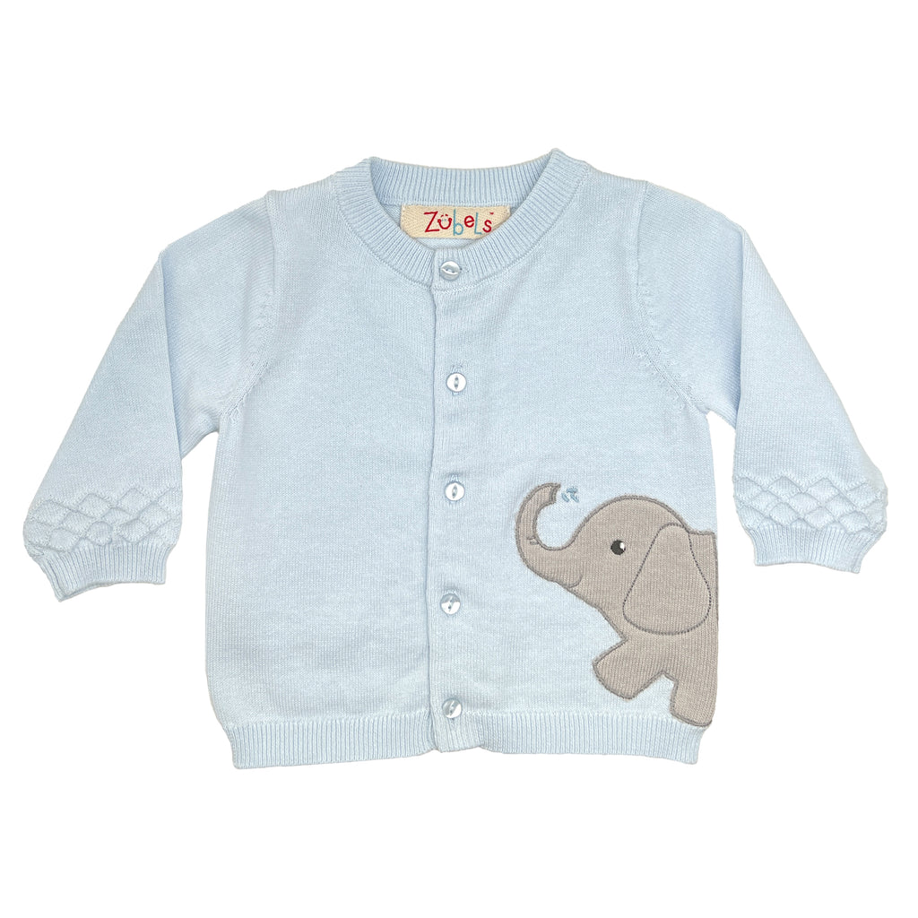 Zubels Boys Infants Toddlers Sweater Elephants Cardigan The Plaid Giraffe Childrens Boutique