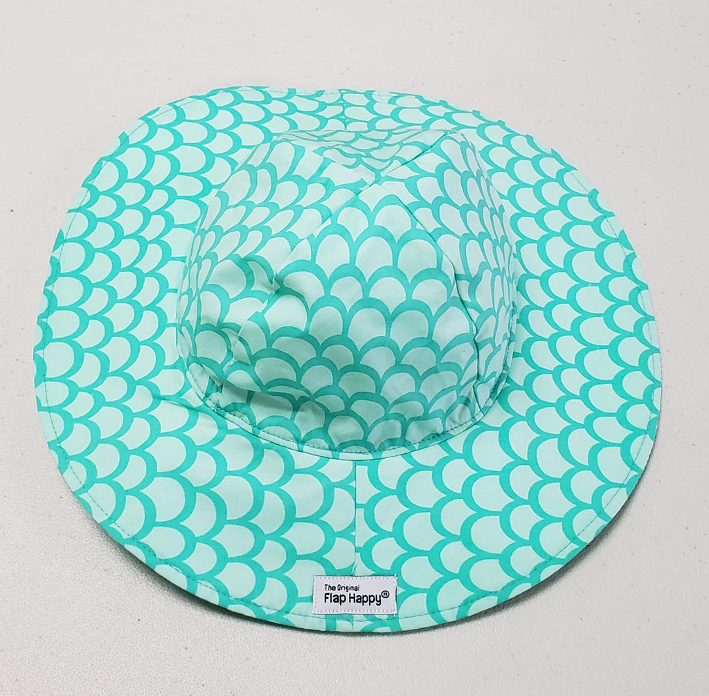 Flap Happy Girls Floppy Hat Ocean Waves The Plaid Giraffe Childrens Boutique