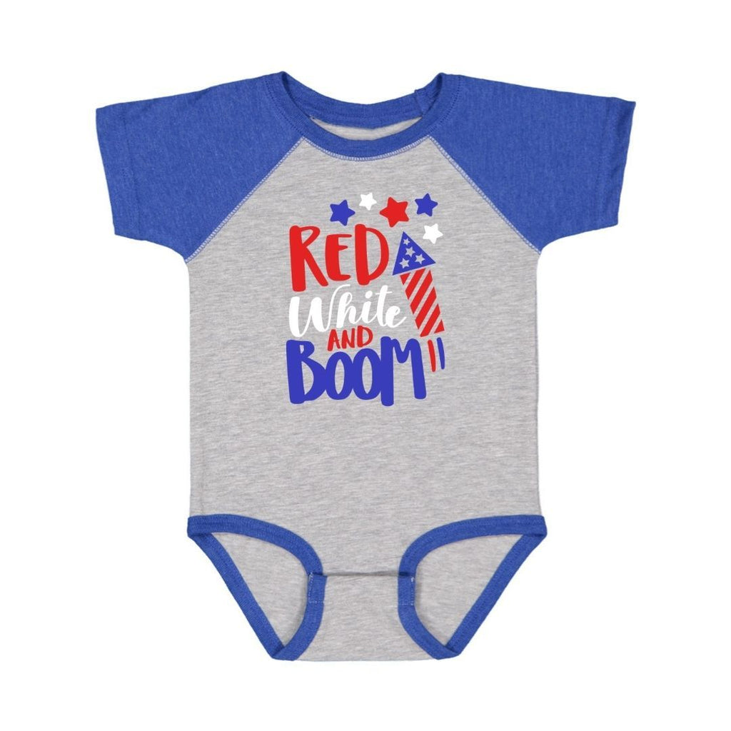 Sweet Wink Boys Infants Onesie Bodysuit Fourth of July Patriotic The Plaid Giraffe Childrens Boutique