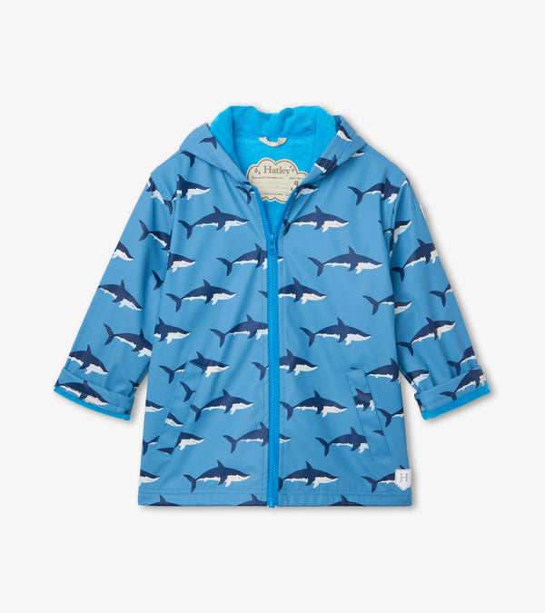 Boys Shark Color Change Raincoat
