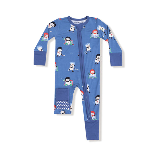 Angel Dear Girls Boys Infants Toddlers Kids Footie Sleeper Sleepwear Nightwear Romper Two-way Zipper Snowman Hockey Sports Bamboo The Plaid Giraffe Children's Boutique