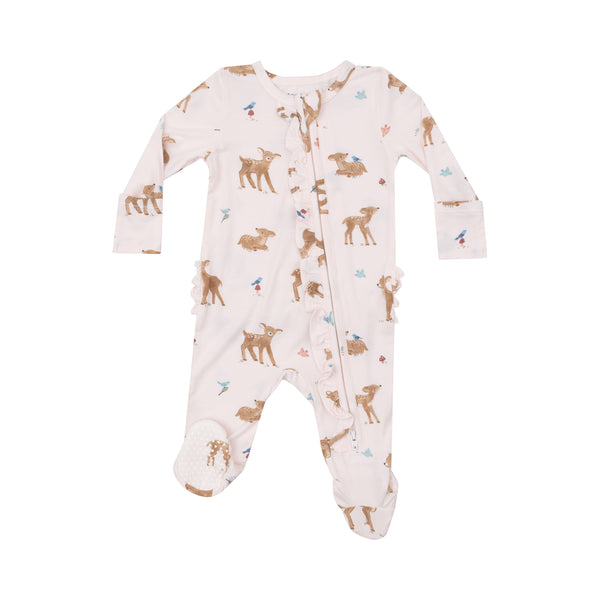 Angel Dear Boys Girls Infants Toddlers Kids Juniors Footie Sleeper Sleepwear Nightwear Fawn Deer Two-way Zipper Bamboo The Plaid Giraffe Childrens Boutique