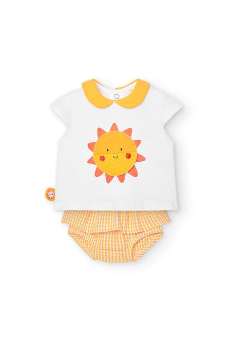 Boboli Girls Infants Toddlers Top Bottom Shorts Skirt Sun Interactive Gingham Check 100% Cotton The Plaid Giraffe Childrens Boutique