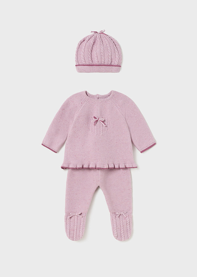 Mayoral Girls Infants Knit Top Pants Hat Home From The Hospital Special Occasion The Plaid Giraffe Childrens Boutique