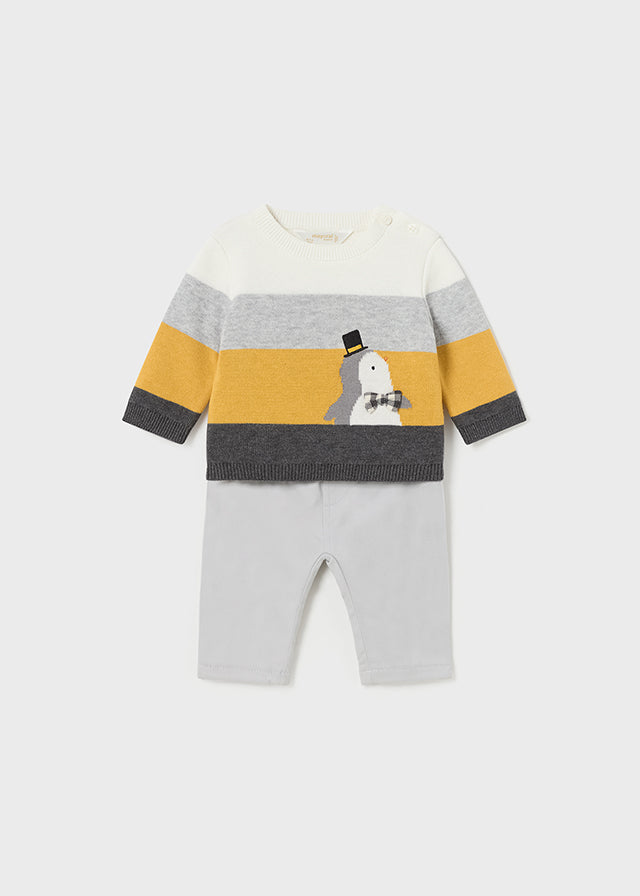 Mayoral Boys Infants Sweater Pants Penguins Stripes The Plaid Giraffe Childrens Boutique