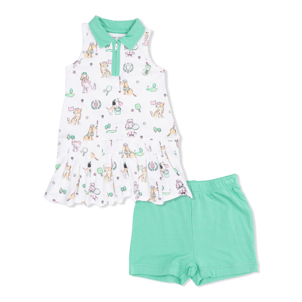 Angel Dear Girls Boys Unisex Infants Toddlers Kids Tennis Dress Bike Shorts Golf Dogs Sports Bamboo The Plaid Giraffe Children's Boutique