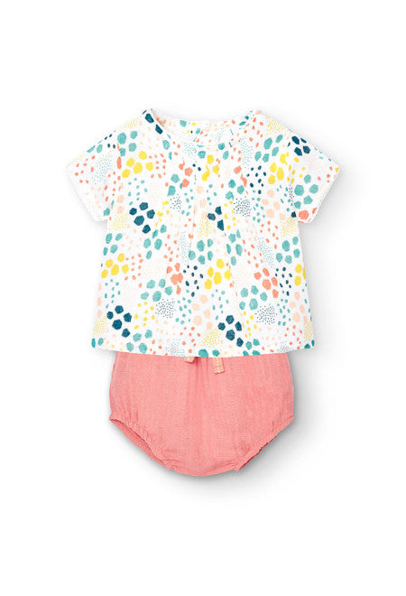 Boboli Girls Infants Toddlers Top Shorts Ruffles 100% Cotton The Plaid Giraffe Childrens Boutique