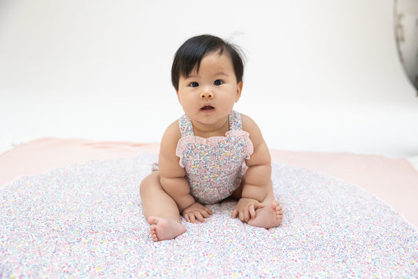 Angel Dear Girls Boys Unisex Infants Toddlers Kids Bubble Sunsuit Flowers Floral Bamboo The Plaid Giraffe Children's Boutique