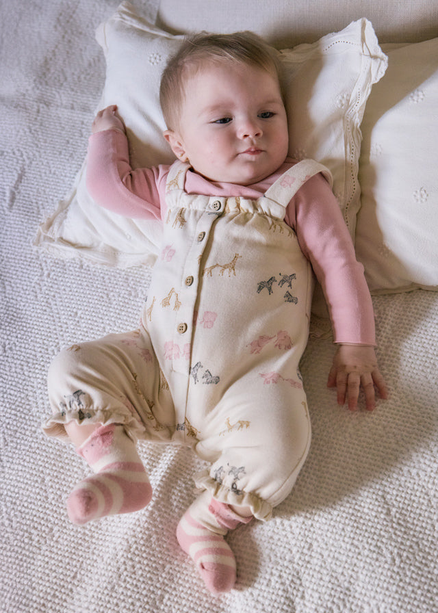 Mayoral Girls Boys Infants Toddlers Kids Juniors Top Bib Pants Jungle Animals Zebras Giraffes Elephants 100% Cotton The Plaid Giraffe Children's Boutique