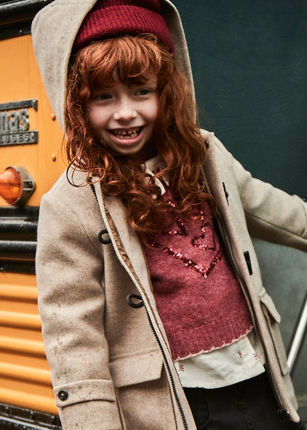 Girls Sequin Crown Sweater