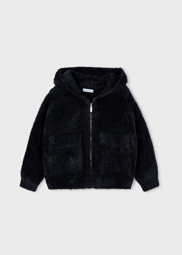 Girls Furry Knit Sweater