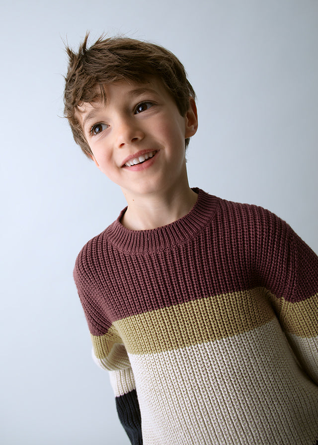 Mayoral Girls Boys Infants Toddlers Kids Juniors Wide Stripe Knit Sweater The Plaid Giraffe Children's Boutique