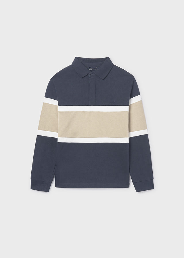 Boys L/S Colorblock Polo Shirt