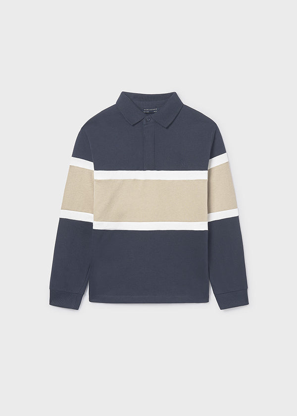 Boys L/S Colorblock Polo Shirt