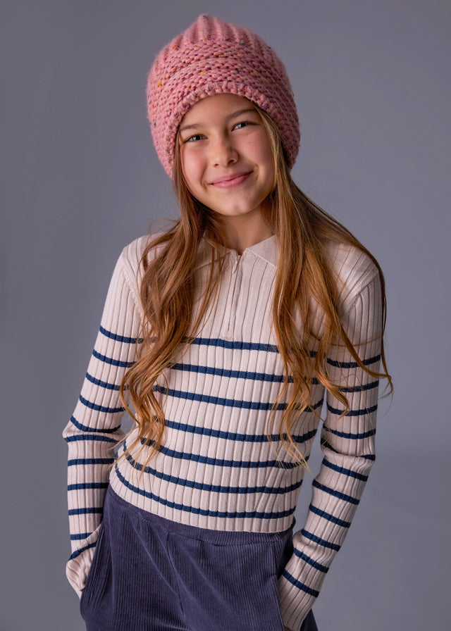 Mayoral Girls Boys Infants Toddlers Kids Juniors Ribbed Knit Sweater 1/4 Zipper The Plaid Giraffe Children's Boutique 