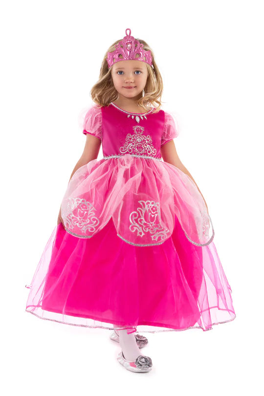 Little Adventures Girls Infants Toddlers Kids Juniors Deluxe Pink Princess Dress Dress Up Make Believe The Plaid Giraffe Childrens Boutique