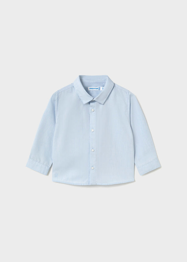 Mayoral Girls Boys Unisex Infants Toddlers Kids Juniors Dress Shirt Blue 100% Cotton The Plaid Giraffe Children's Boutique