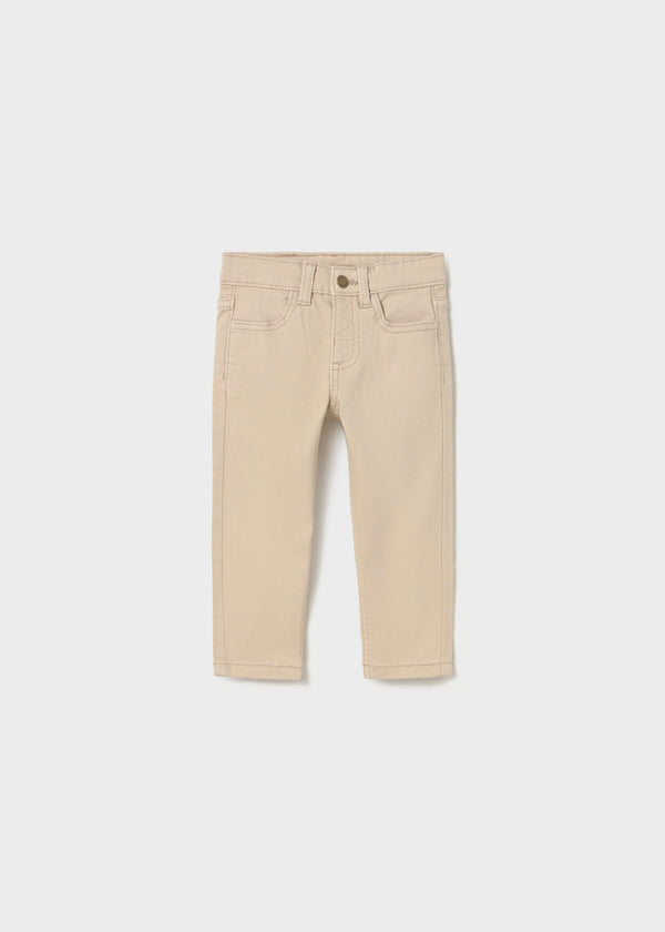 Boys Slim Fit Light Khaki Pants