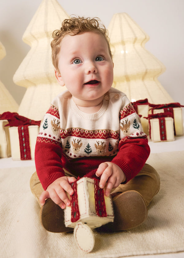 2 Piece Boys Reindeer Sweater & Pants