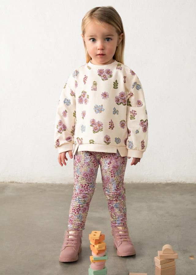 Girls Floral Leggings