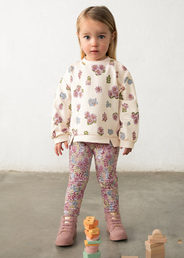 Girls Floral Leggings