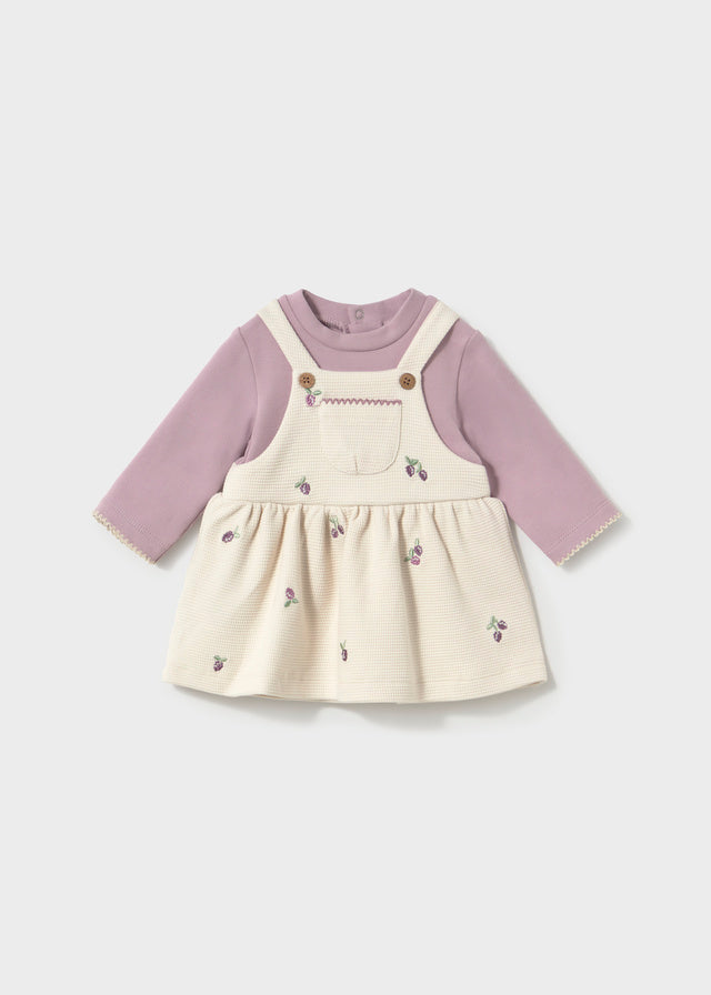 Girls Purple Berries L/S Dress