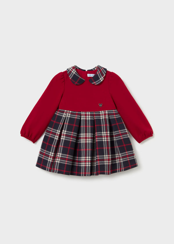 Girls L/S Plaid Skirt Dress