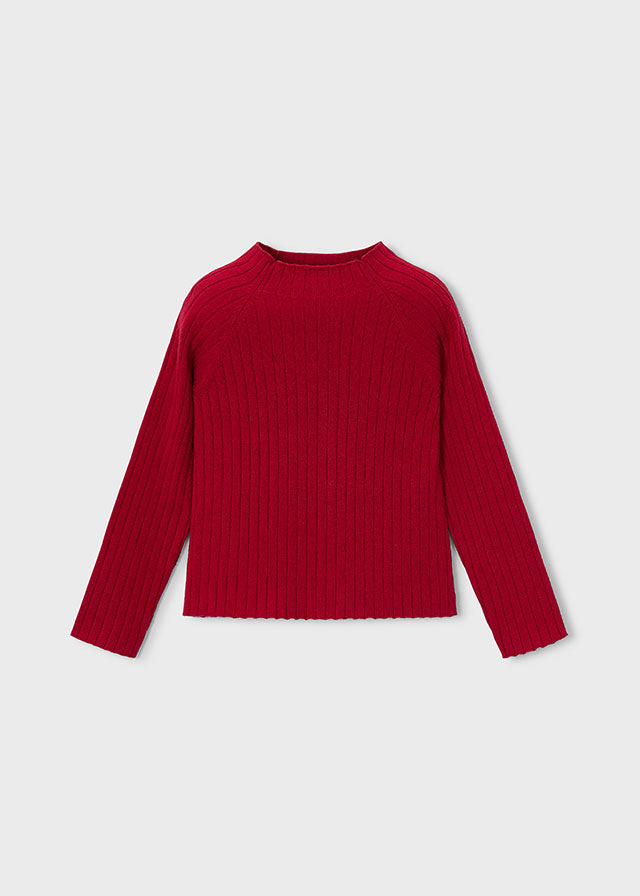 Girls L/S Red Mock Turtleneck
