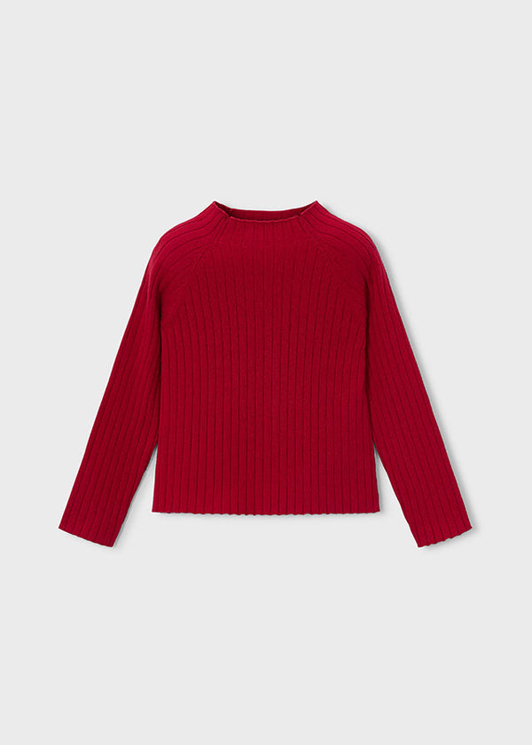 Girls L/S Red Mock Turtleneck