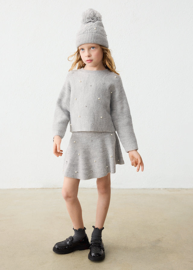 2 Piece Girls Sweater & Knit Skirt Set