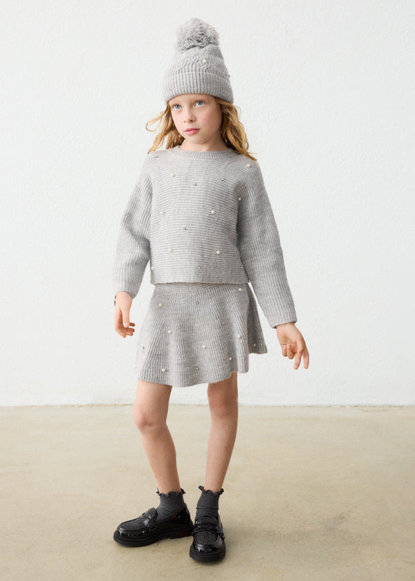 2 Piece Girls Sweater & Knit Skirt Set