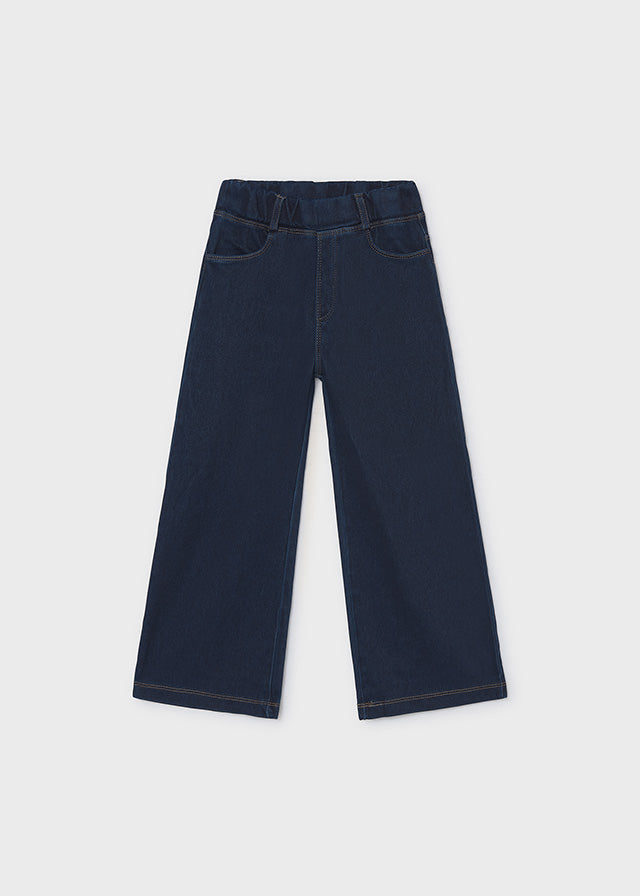 Girls Wide Leg Stretch Denim Pants