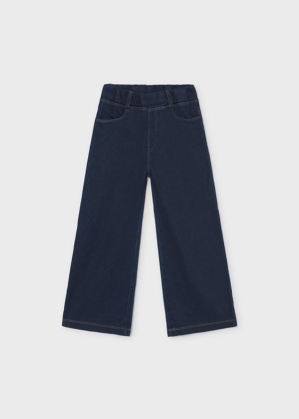 Girls Wide Leg Stretch Denim Pants