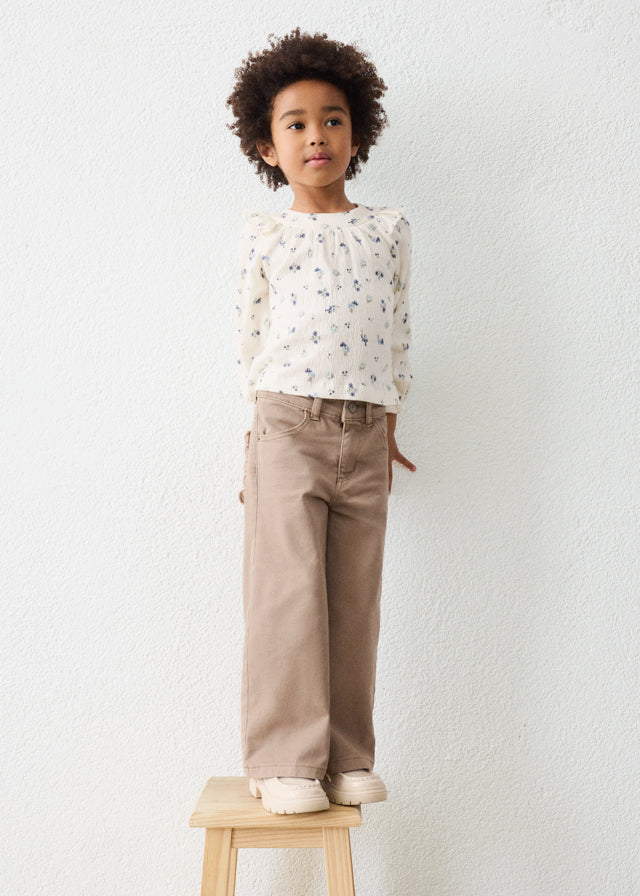 Girls Wide Leg Marine Pants - 4521