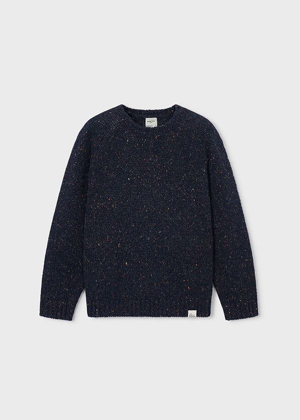 Boys Speckled Crew Neck Sweater